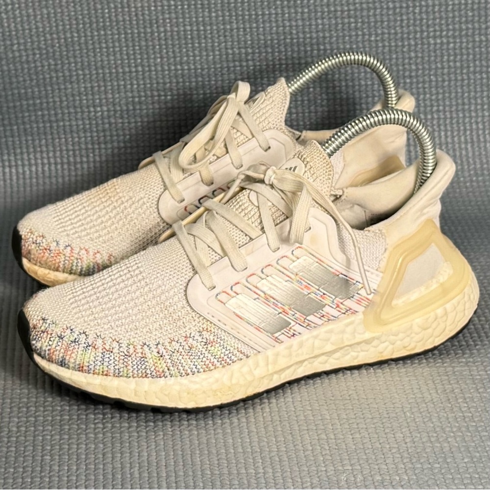 Adidas Women’s Ultraboost 20 EG0728 White‎ Multi Athletic Lace Up Shoes Size 5
